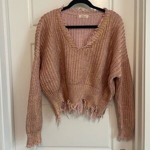 ELAN Semi Cropped Sweater